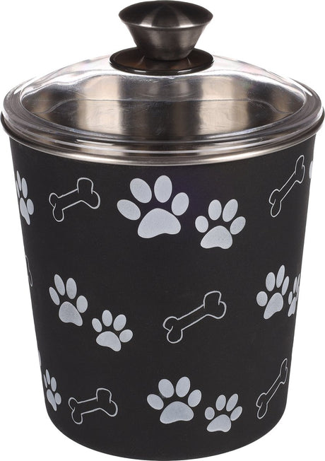 Flamingo kena med låg - snack box hunde - snack krukke med låg kena sort 16cm 1900ml - 1 stk - 129893 - 1 stk