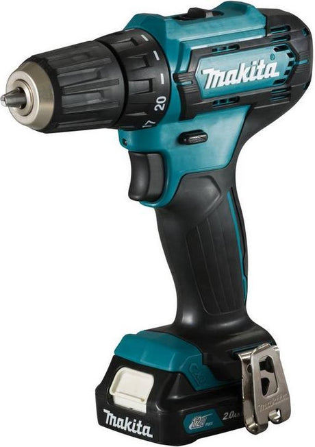 Makita accuboor- schroefmachine df333dsae 10,8v incl. 2x 2,0ah accus opbergkoffer