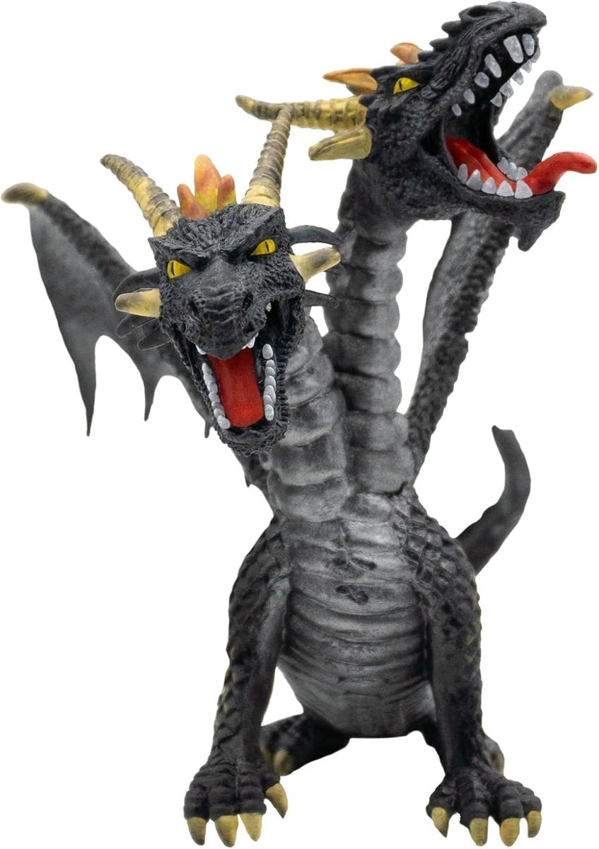 Bullyland 75597 – legefigur tohovedet sort drage – ca. 9,2 cm – naturtro og detaljeret design – ideel som fantasifigur, dekoration eller gave til børn fra 3 år.