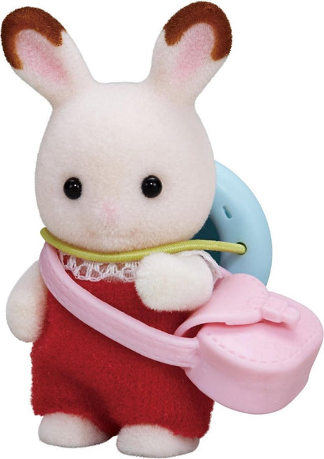Sylvanian families 5405 baby chokolade kanin - fløjlsagtig blød legetøjsfigur