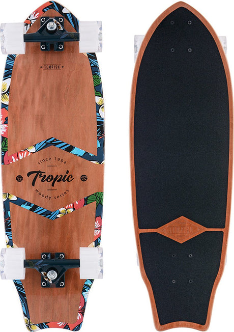 Tempish tropic t surfskate longboard - 31 tommer (79 cm) - cruiser i surfstil