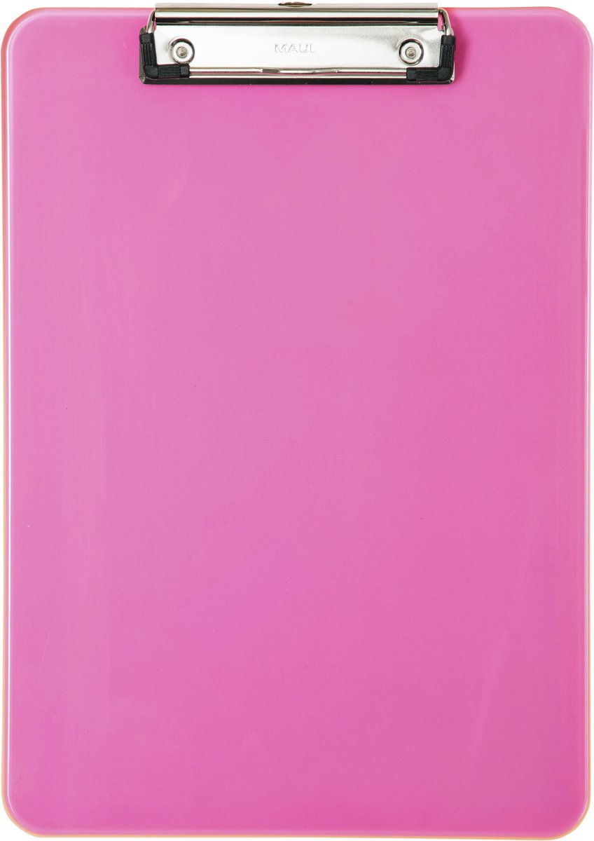 Maul clipboard a4 stående plast neon pink