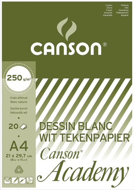 Canson tegneblok akademiformat 21 x 297 cm (a4)
