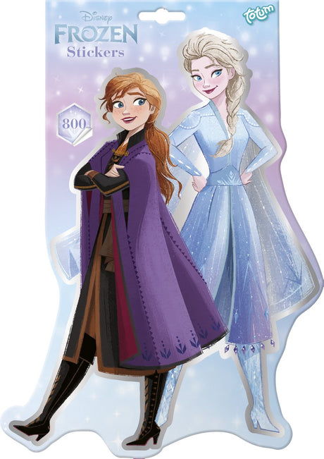 Totum disney frozen stickerboek - 800 vormstickers - 16 stickervellen - 2 achtergrondplaten - speelgoed kinderen - knutselen - voor meisjes en jongens - ook voor kleuters - vanaf 3 jaar -