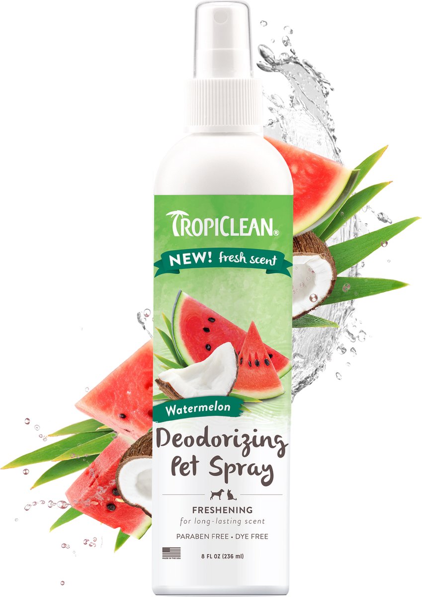 Tropiclean vandmelon deodoriserende spray, 8 oz