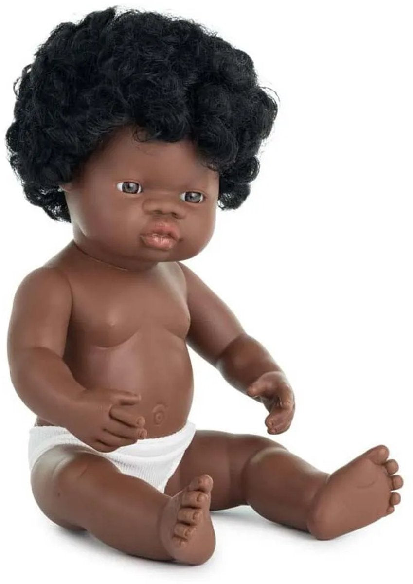Miniland dukke - afrikansk pigedukke 38cm - med vanilje duft - 10 måneder