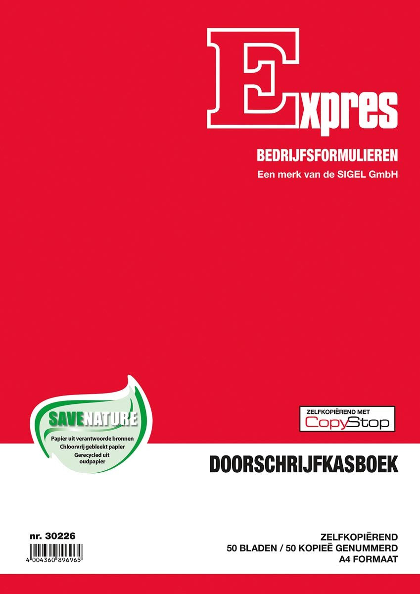 Kangaro Sigel Express kontanter og kvitteringsblanketter kopi kassebog, 2x50 ark, nummereret (krymp 2 stk.)