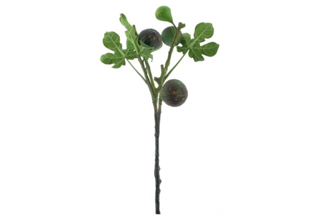 Kunstbloem tak ficus carica groen zijde 59cm