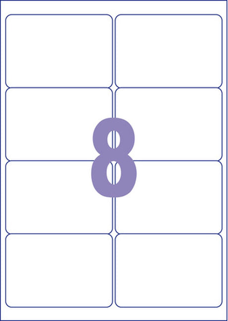 Kangaro etiketten - universeel - inkjet laser kopieer - 99,1x67,7mm - 25 vel - 8 stickers per vel