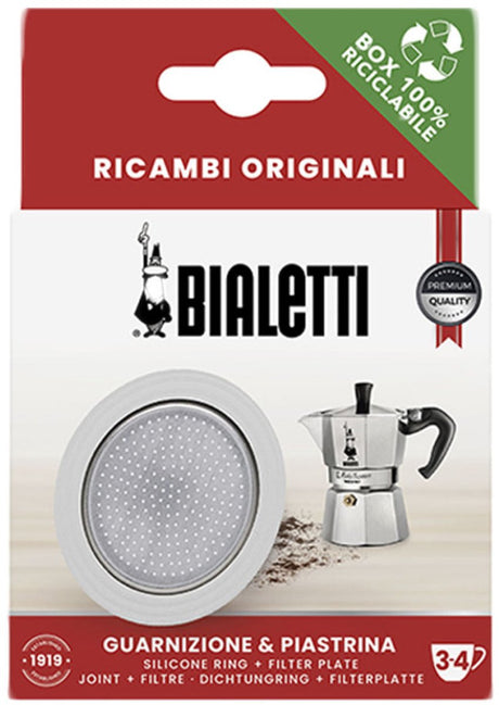 Bialetti filterplade silikonering - velegnet til brikka 2 kopper og moka induktion 4 kopper - original reservedel