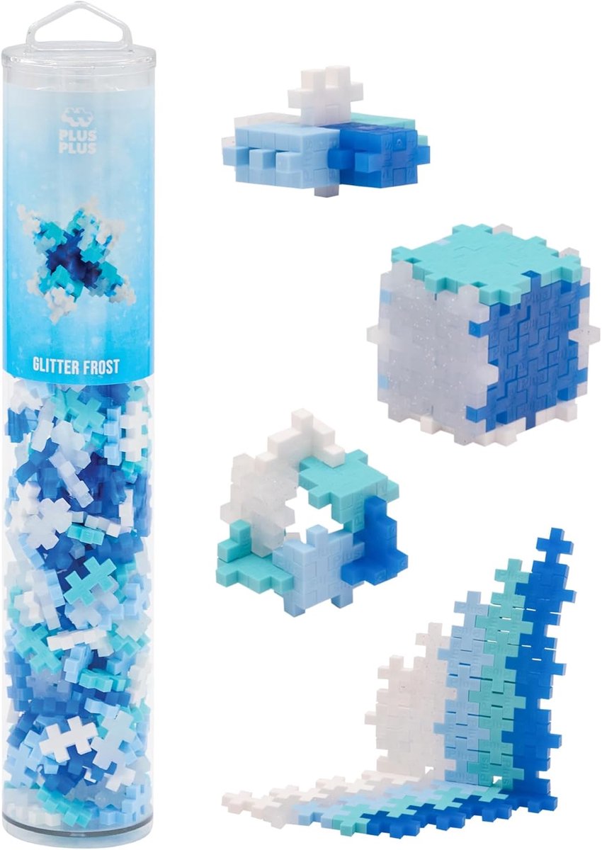 Plus-plus tube glitter frost 240 dele byggesæt - 4305 - byggelegetøj - byggelegetøj - sæt med byggeklodser - fra 5 år
