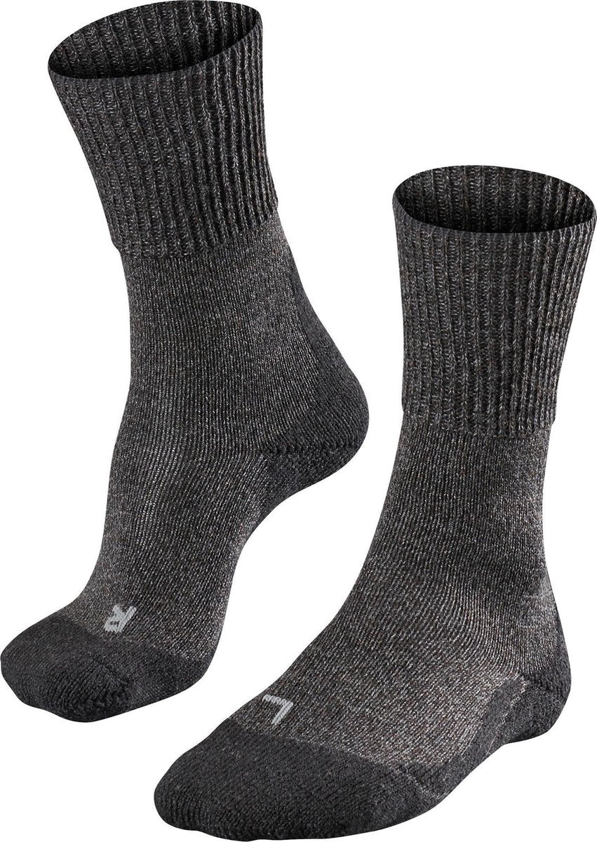 Falke tk1 uld anti-blister tykt uld funktionsmateriale vandrestrømper kvinder grå - str. 41-42
