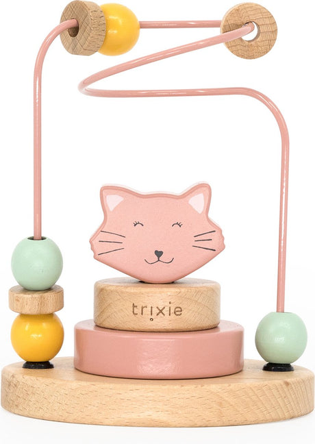 Trixie træperleramme - mrs. kat - træperlelabyrint - pædagogisk legetøj - til drenge piger - kat