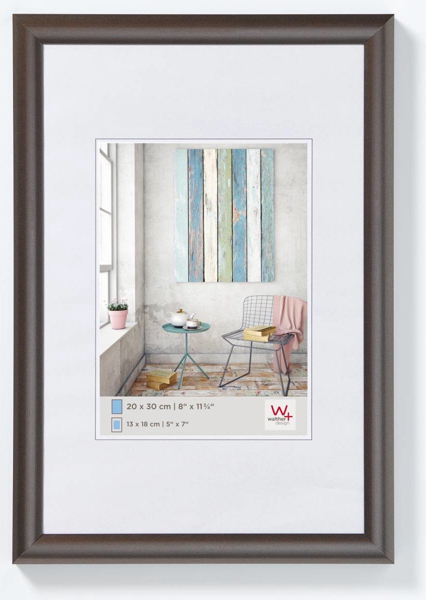 Walther trendstyle - plastramme - fotostørrelse 13x18 cm - stål