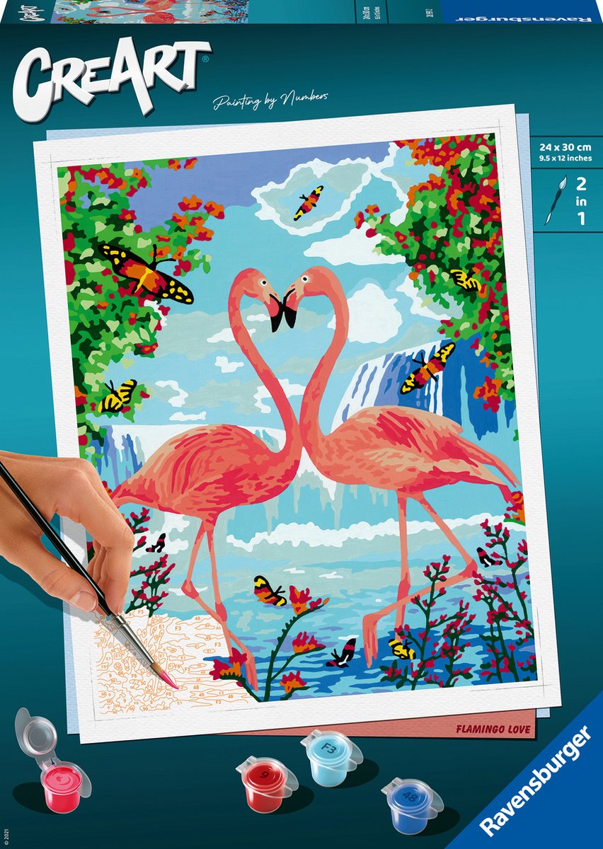 Ravensburger maleri efter nummer ravensburger creart maleri efter nummer - flamingo kærlighed