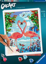 Ravensburger maleri efter nummer ravensburger creart maleri efter nummer - flamingo kærlighed