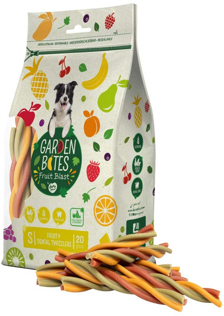 Havebider duvoplus - frugtagtige tand-twislere hundesnacks - hundegodbidder - vegetarisk glutenfri - små 20 stk.