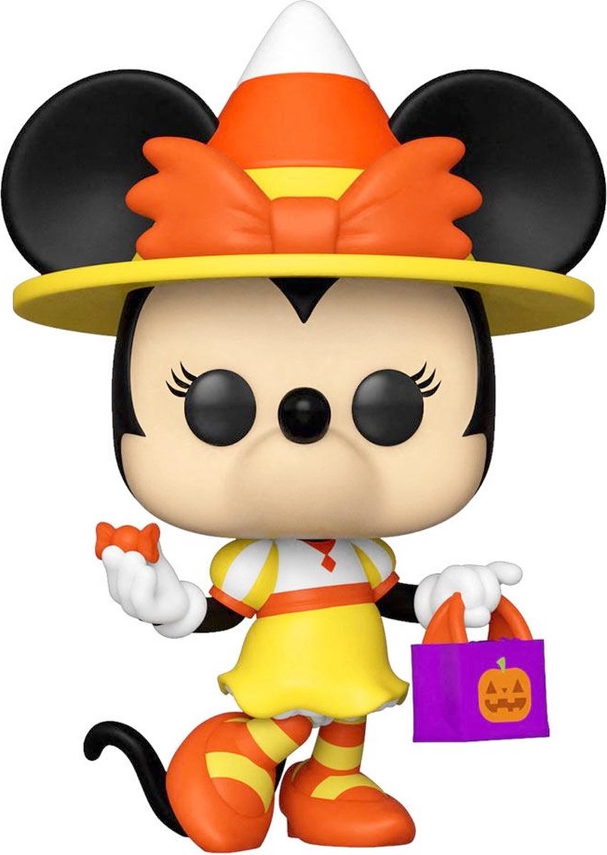 Disney funko mickey mouse samleobjekt halloween-pop! minnie trick or treat 9 cm multifarve