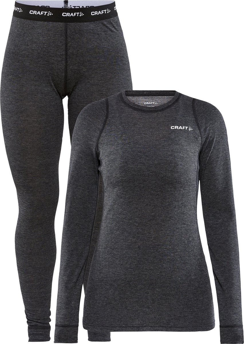 Craft core wool merino set thermoshirt dames - maat l