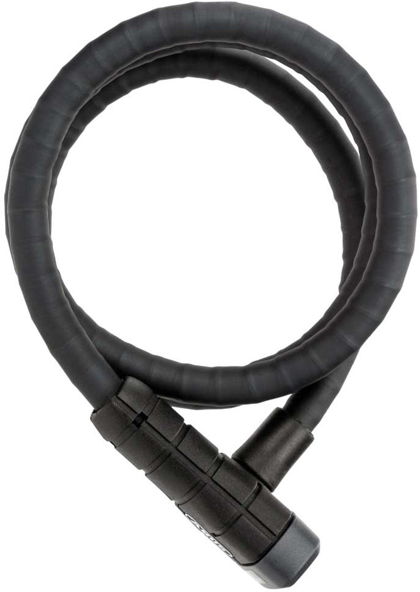 Abus kabellås microflex 6615k 120 scll - cykellåssæt med holder - 15 mm - sikkerhedsniveau 5 - sort
