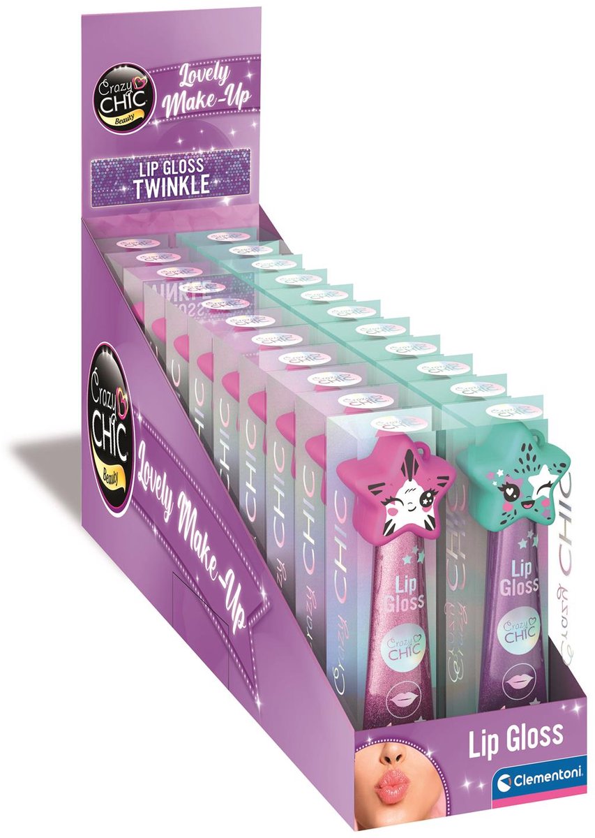 Clementoni crazy chic lipgloss stjerne lilla blå