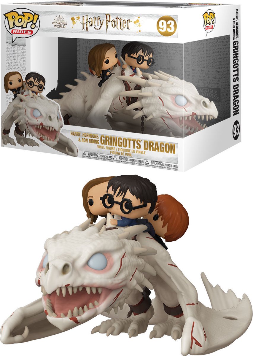 Funko Harry Potter Harry, Hermine Ron Riding Gringotts Dragon (Pop! Rides Super Deluxe) Vinyl Figur 93 Unisex Pop! - neutral - standard