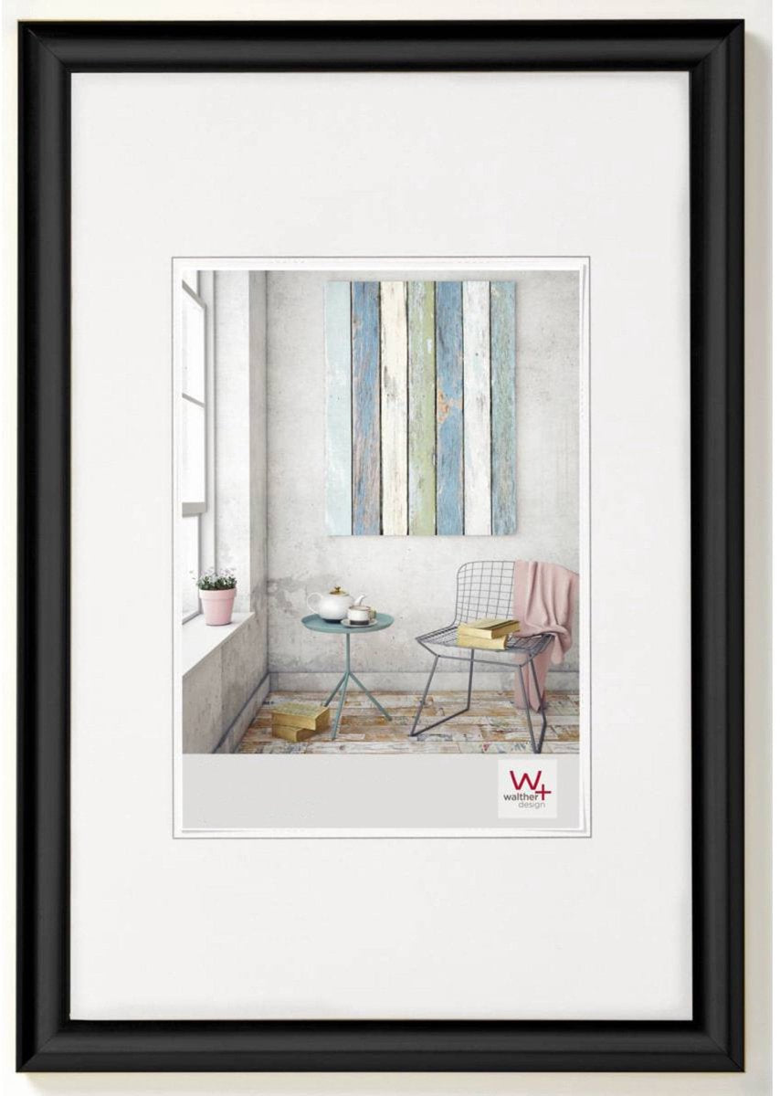 Walther trendstyle - plastramme - fotostørrelse 13x18 cm - sort