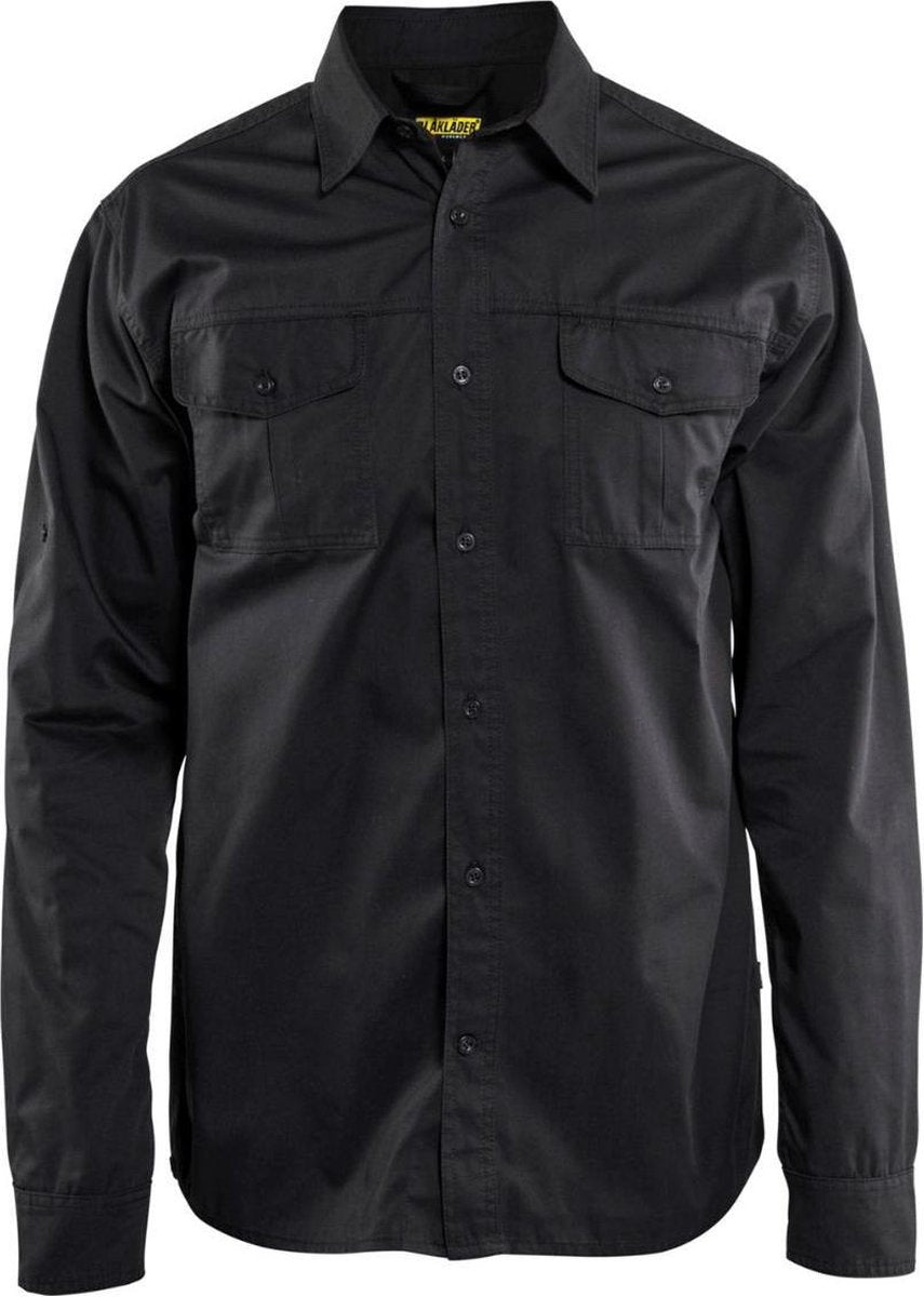 Blåkläder blaklader 3298 arbejdsskjorte twill sort