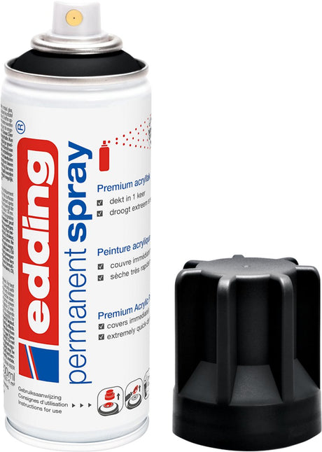 Edding 5200 • permanent spray premium akrylmaling dyb sort mat