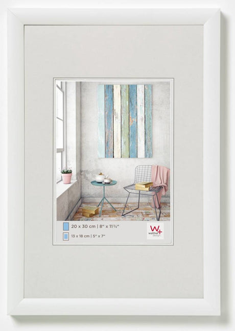 Walther trendstyle - plastramme - fotostørrelse 40x60 cm - hvid