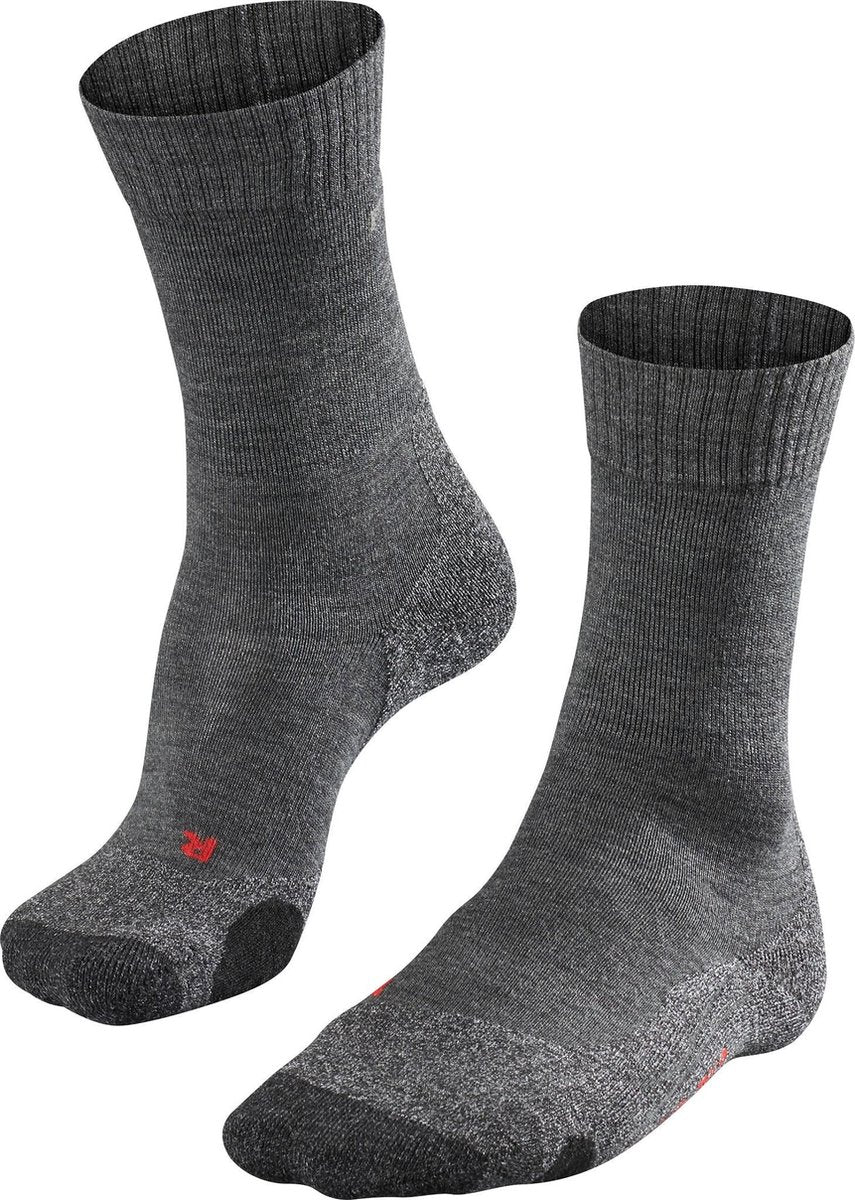 Falke tk2 anti-blister tykt uld funktionsmateriale gåstrømper kvinder grå - str. 41-42