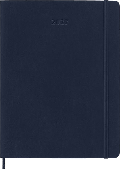 Moleskine 12 måneders dagbog - 2027 - ugentlig - xl - blødt omslag - safirblå