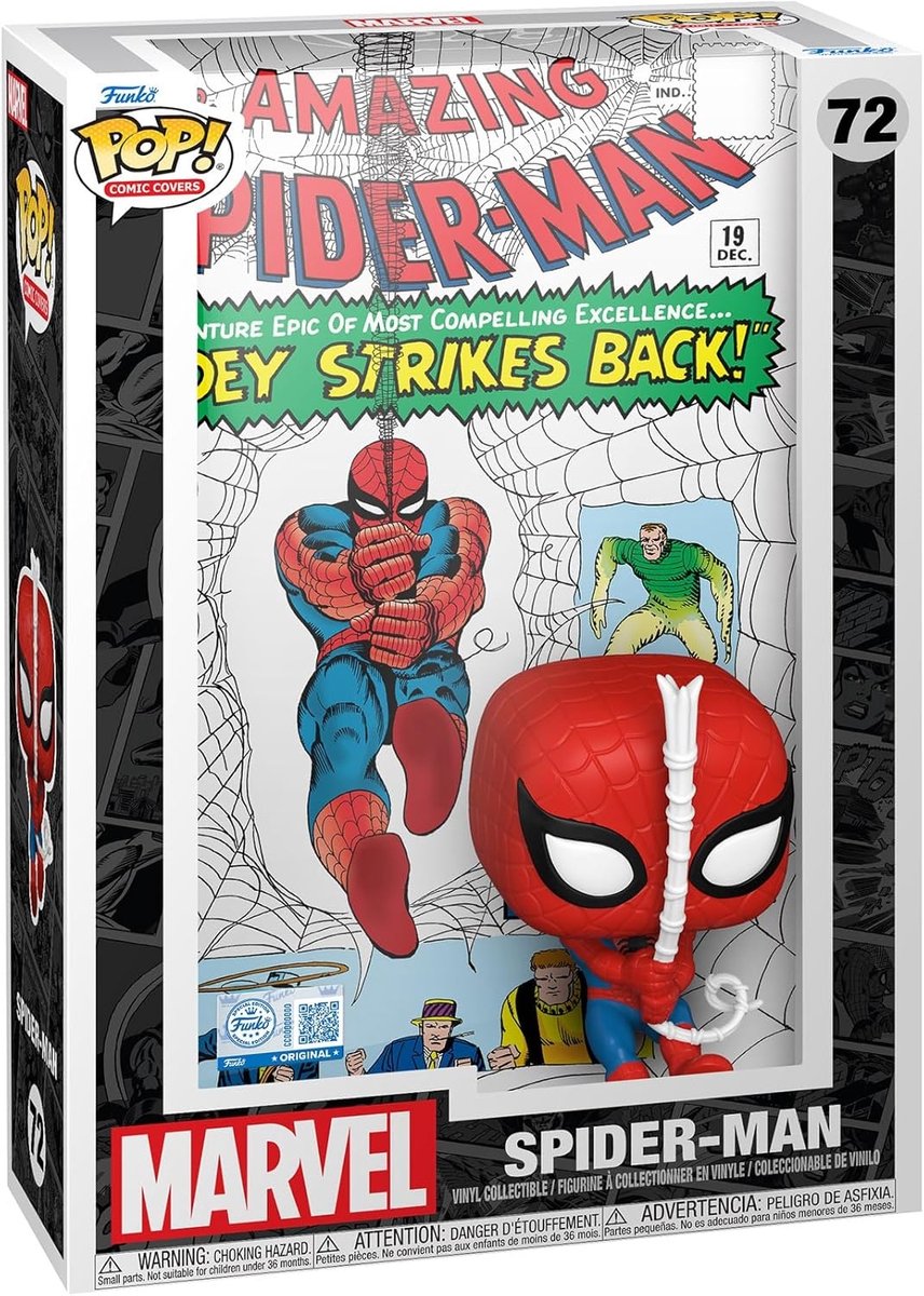 Funko spider-man fantastisk spider-man (komisk cover) vinyl figur 72 unisex pop! - neutral - standard