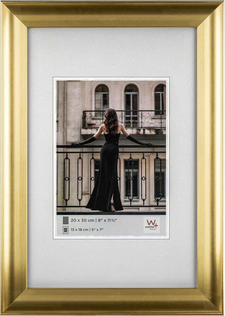 Walther venice - fotoramme - fotostørrelse 30x40 cm - guld