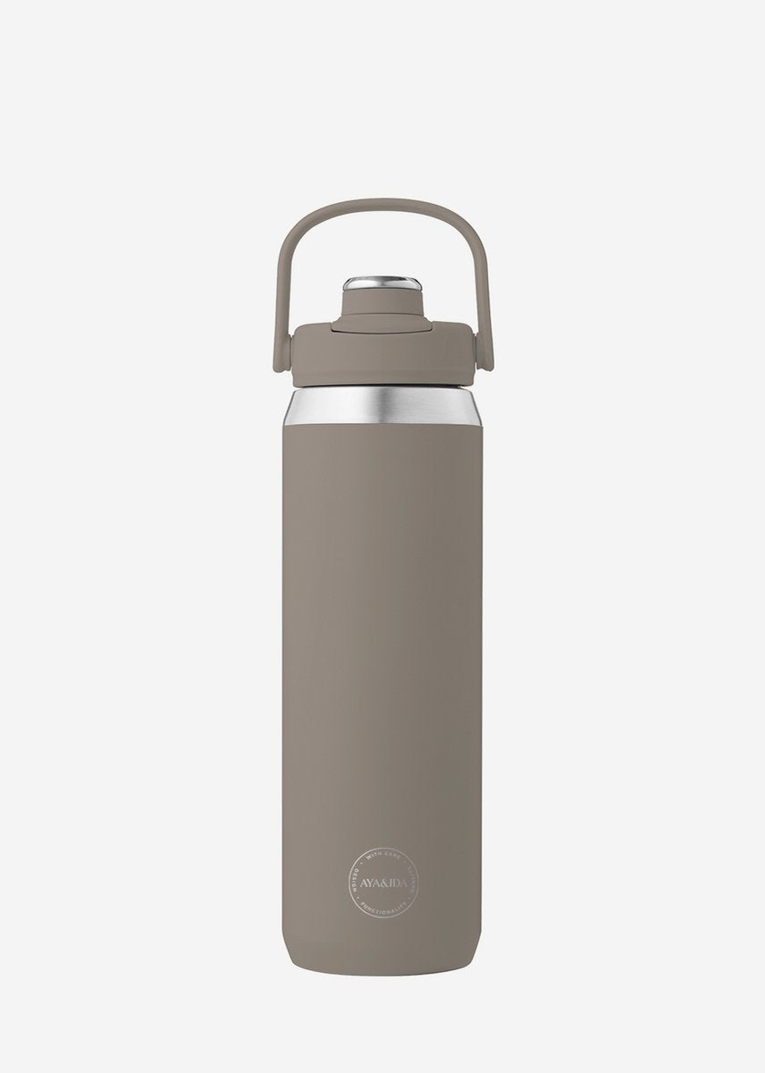 Aya ida aya ida - sportsflaske - drikkedunk - termokande - vandflaske - rustfrit stål - 700 ml - drivtømmer