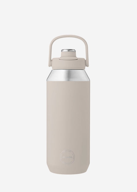 Aya ida aya ida - sportsflaske - drikkedunk - termokande - vandflaske - rustfrit stål - 950 ml - cremebeige