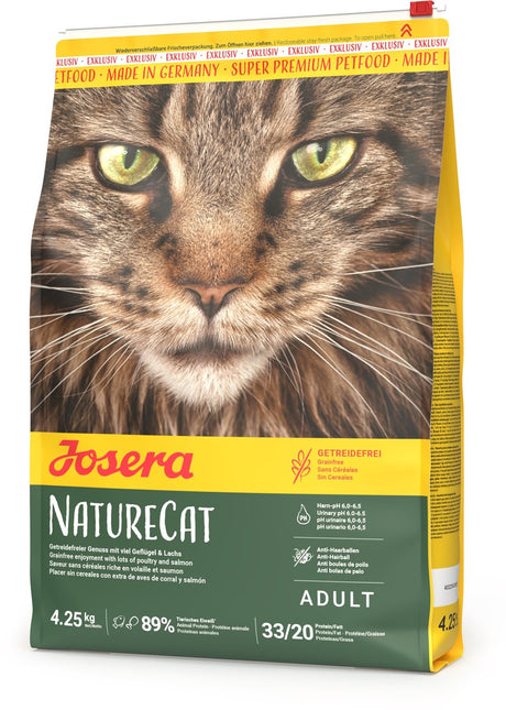 Josera naturecat - kattefoder - kornfri - højt proteinindhold - kylling og laks - 10 kg