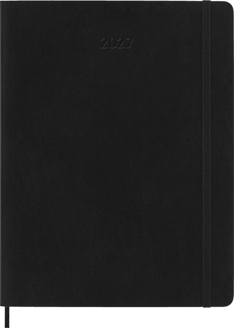 Moleskine 12 måneders dagbog - 2027 - ugentlig - xl - blødt omslag - sort
