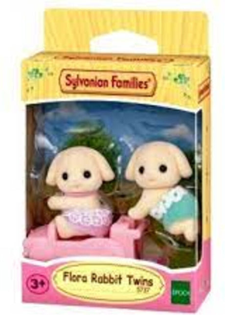 Sylvanian families 5737 tvillingeblomster lop kanin - 2 fløjlsbløde legefigurer