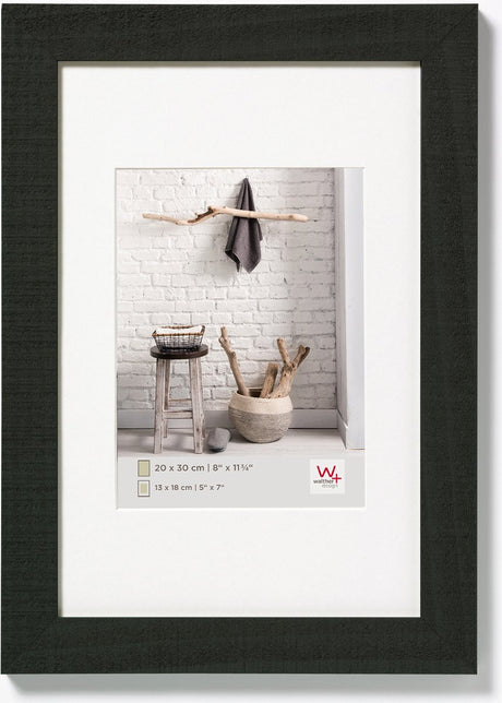 Walther home - træramme - fotostørrelse 15x20 cm - sort