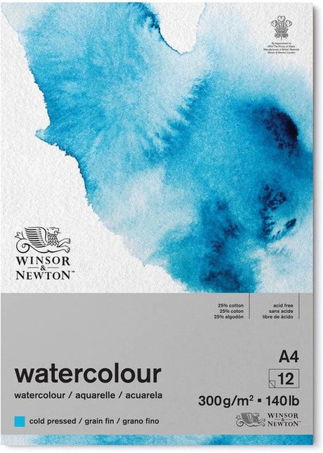 Winsor Newton akvarelblok - 300 g m2 - A4 - 12 ark