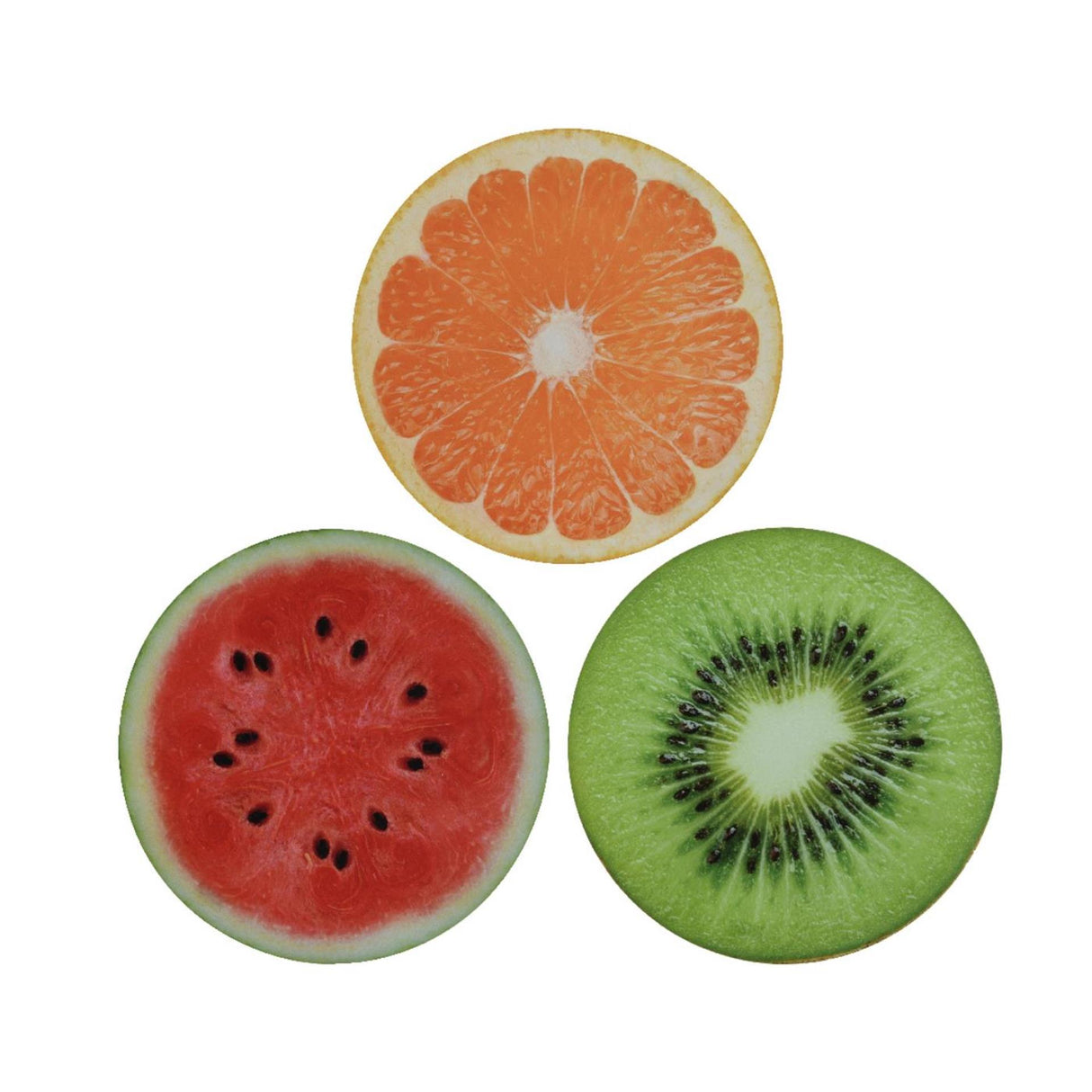 Decoris dækkeserviet frugt ø38cm-vandmelon-kiwi-orange