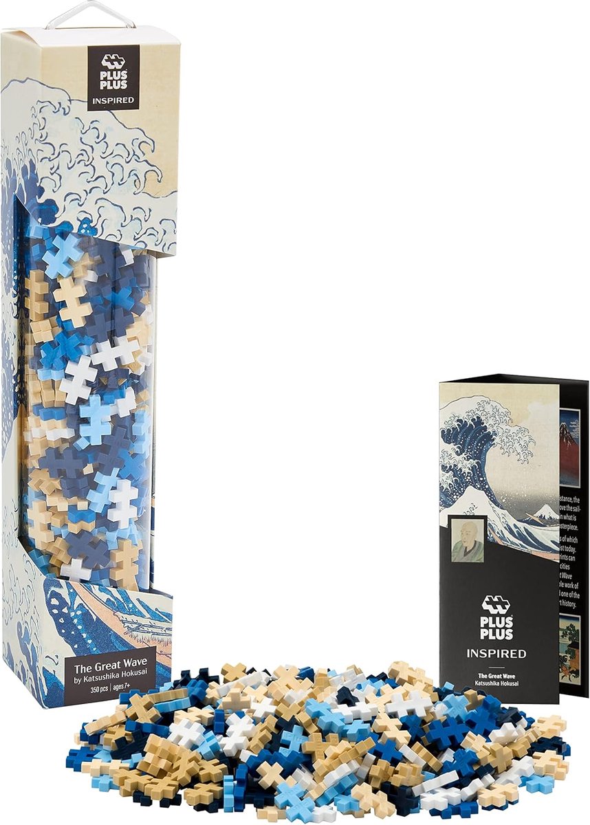 Plus-plus inspireret hokusai the wave 350-dele byggesæt - 4278 - byggelegetøj kunstværk - byggelegetøj - sæt med byggeklodser - fra 7 år