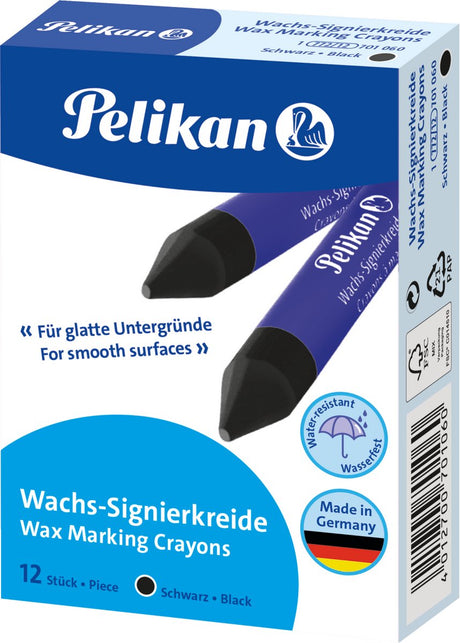 Pelikan mærke kridt 772 - sort - 12 stk