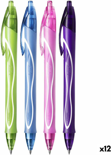 Bic gel pen gel-ocity hurtigtørrende 4 farver 12 stk