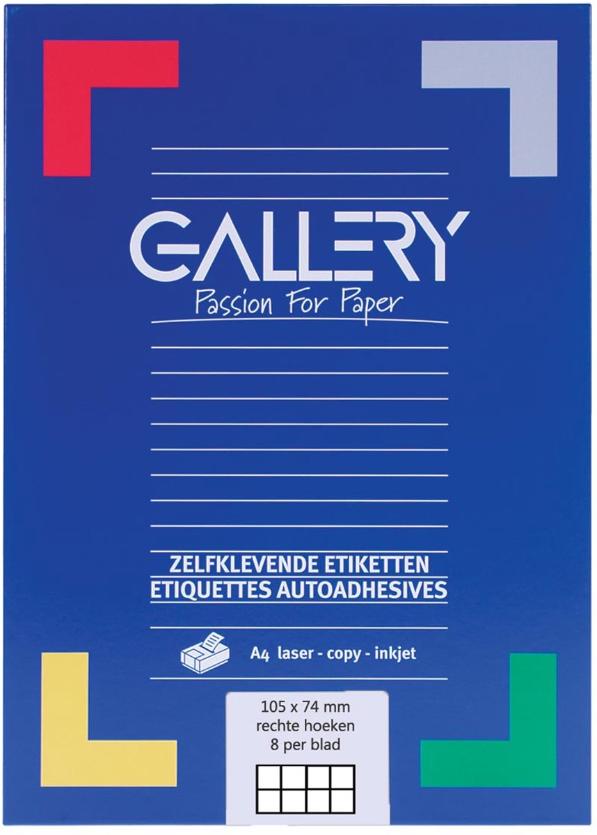 Galleri 100 ark etiketter 105 x 74 mm