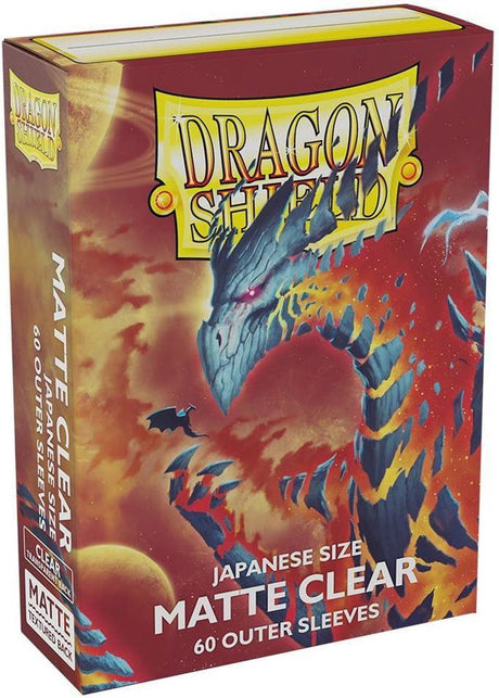 Dragon shield ydre ærmer mat klar - japansk størrelse til kort op til 59x86 mm