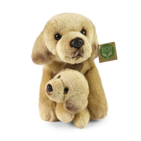 Plys labrador retriever med hvalp 31cm e
