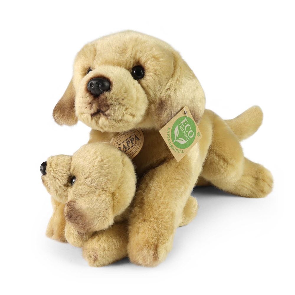 Plys labrador retriever med hvalp 31cm e