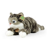 Plys grå tabby kat 40 cm øko-ven